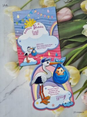 Birthday Cards Thread Ceremony Cards Mundan cards Baby Announcement Cards Baby Showerinvitation Cards - EJ3053