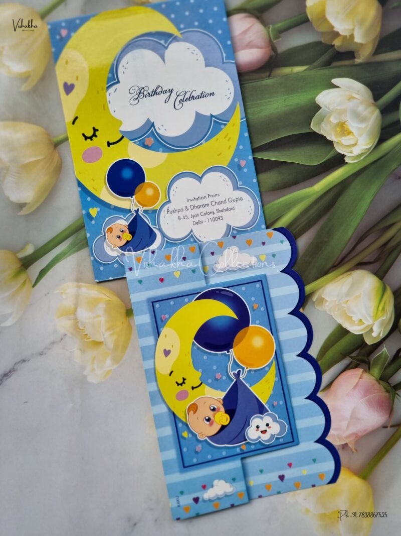 Birthday Cards Thread Ceremony Cards Mundan cards Baby Announcement Cards Baby Showerinvitation Cards - EJ939