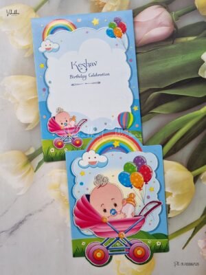 Birthday Cards Thread Ceremony Cards Mundan cards Baby Announcement Cards Baby Showerinvitation Cards - EJ946