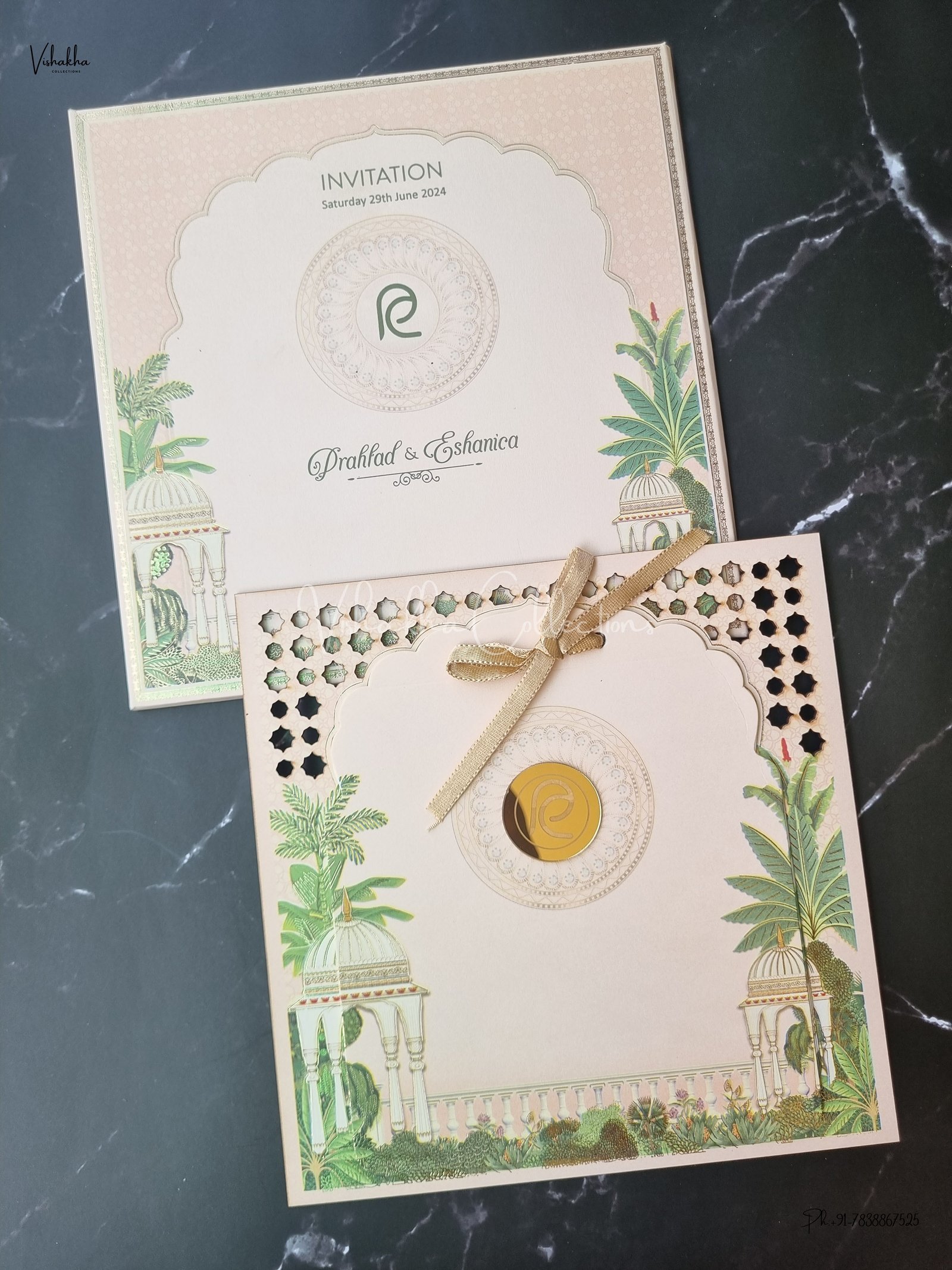MDF Board Laser Cut Wedding invitation Cards