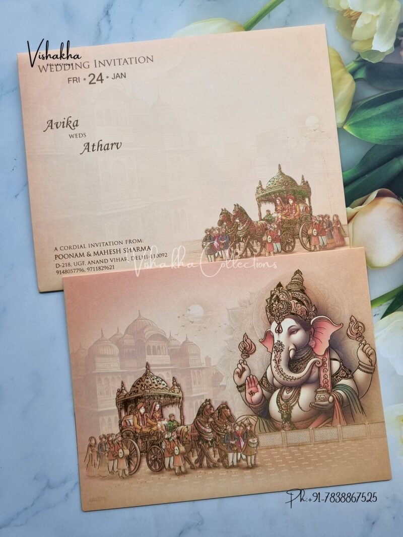 Barat Ganesh Ji Hindu invitation Cards EJ-4058