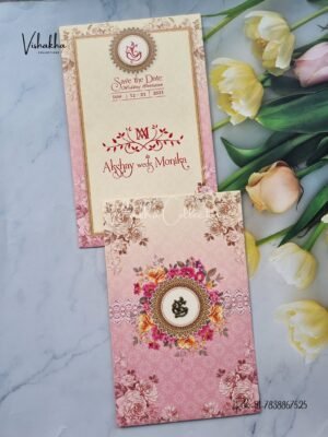 Flower Hindu invitation Cards NA-1124-43