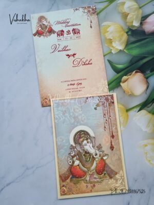 Ganesh Ji Hindu invitation Cards NA-1124-12