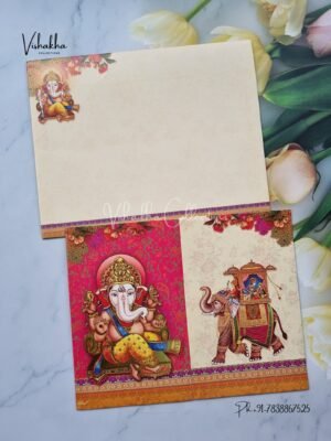 Hathi Ganesh Ji Hindu invitation Cards NA-1124-65