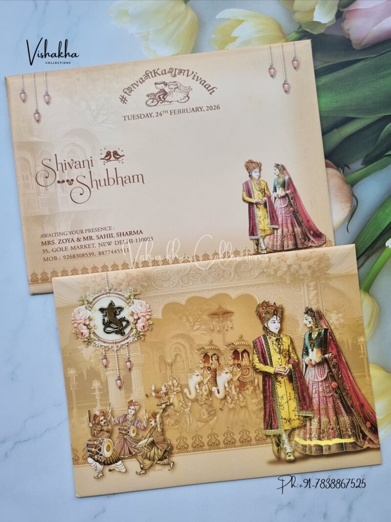Barat Dulah Dulhan Hindu Sikh invitation Cards ATS-9242-1