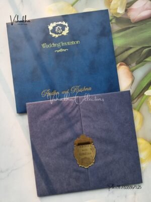 Double Door Hindu Muslim Christian Sikh Padded invitation Cards SN-174