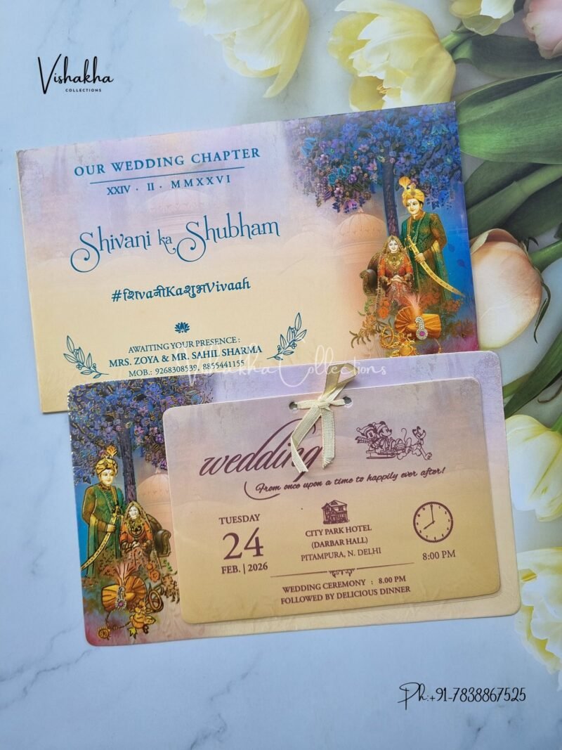 Dulah Dulhan Hindu Sikh invitation Cards ATS-7208