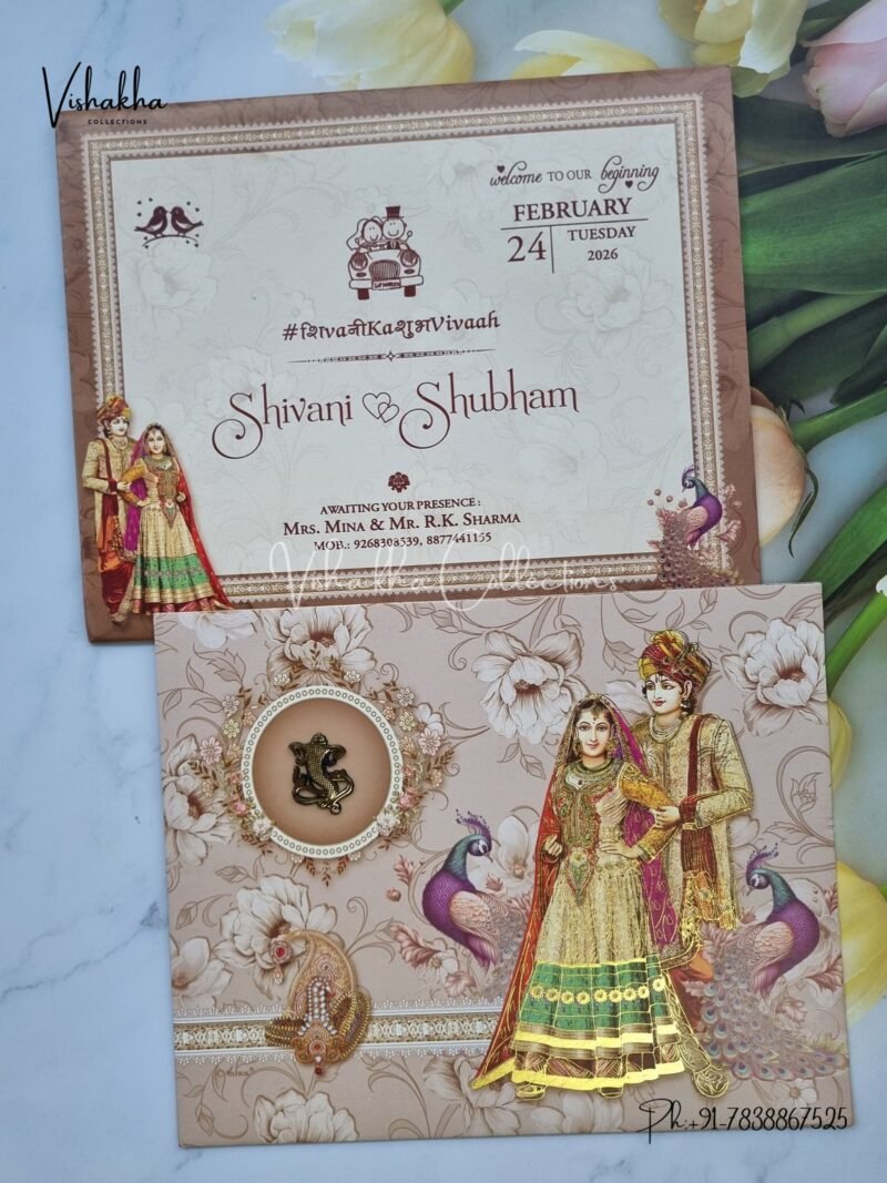 Dulah Dulhan Hindu Sikh invitation Cards ATS-9204