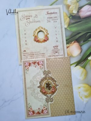 Flower Hindu Muslim Christian Sikh invitation Cards ATS-9225