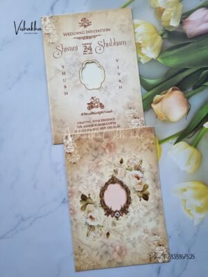 Flower Hindu Muslim Christian Sikh invitation Cards ATS-9255