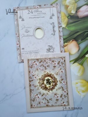 Flower Hindu Muslim Christian Sikh invitation Cards ATS-9262