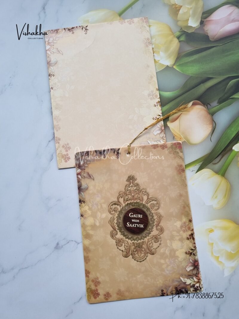 Flower Hindu Muslim Christian Sikh invitation Cards CR-5097