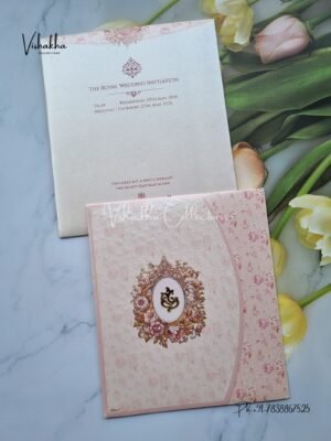 Flower Hindu Muslim Christian Sikh invitation Cards CR-8000