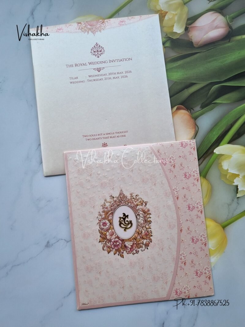 Flower Hindu Muslim Christian Sikh invitation Cards CR-8000