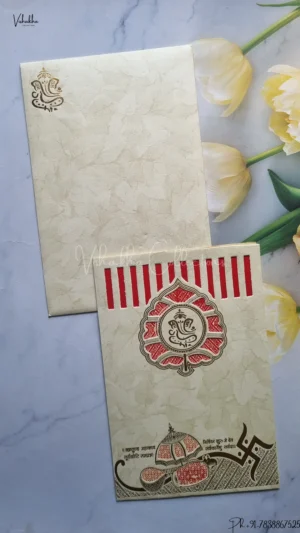 Ganesh Ji Hindu Jain wedding invitation Cards SCH-UN003