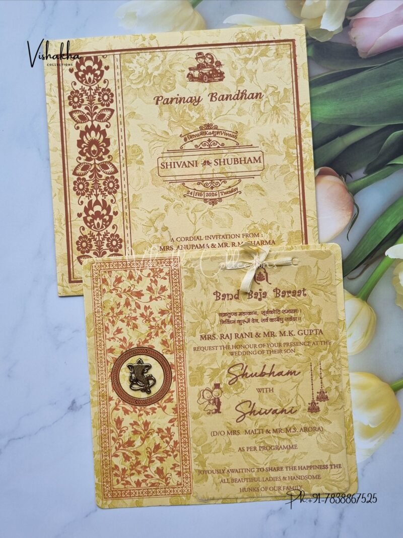 Ganesh Ji Hindu Sikh invitation Cards ATS-1560CRM