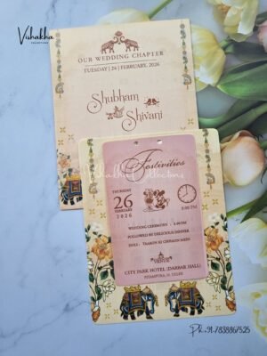 Hathi Hindu Sikh invitation Cards ATS-4201
