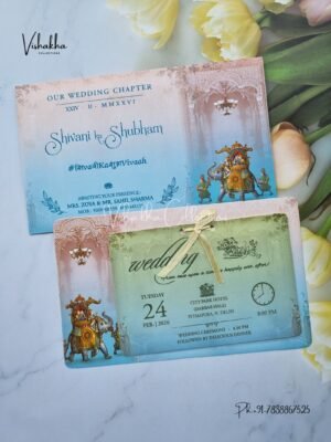Hathi Hindu Sikh invitation Cards ATS-4207