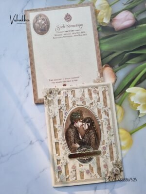 Semi Box Dulah Dulhan Hindu Sikh invitation Cards CR-7048