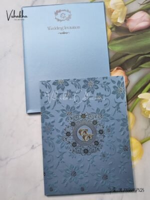Semi Box Hindu Muslim Christian Sikh Colored invitation Cards SN-73