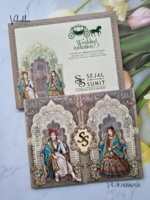 Dulah Dulhan Hindu Sikh Padded invitation Cards PN-1210