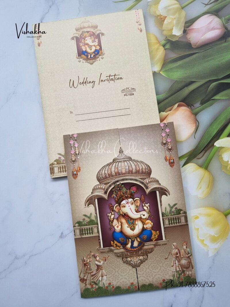 Ganesh Ji Hindu Sikh invitation Cards PN-1225